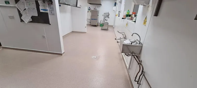 The full length of the kitchen