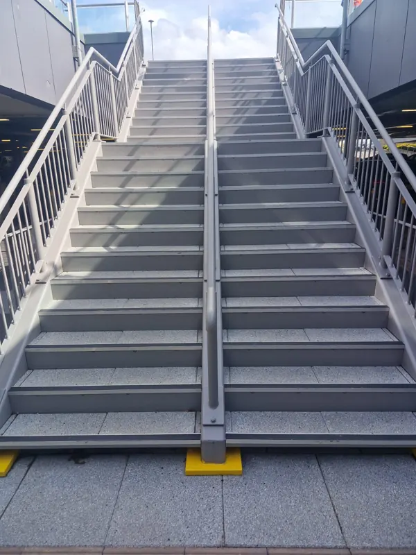 External staircase with new nosings on every step